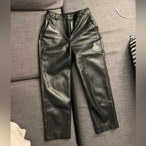 Aritzia- Black vegan leather pants - size 0